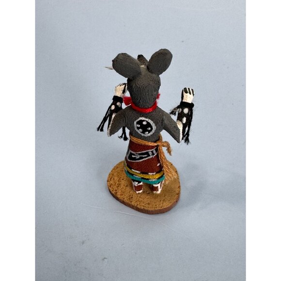 2 Native American Miniature Hopi Kachina Dolls 2 1/2" Tall Handcrafted & Signed - Picture 3 of 8